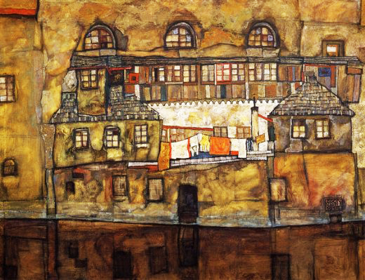 Egon Schiele - casas amarelas