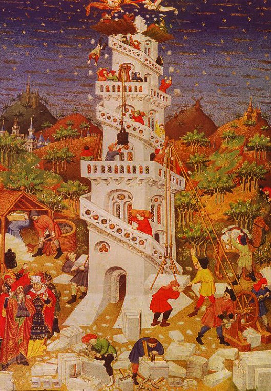 MASTER of the Duke of Bedford - Construindo a Torre de babel 1423