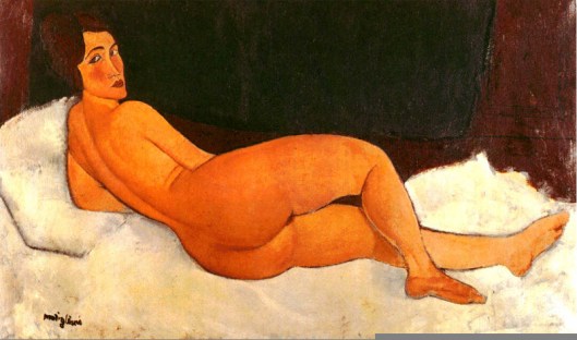 1917 Nu olhando sobre o ombro direito