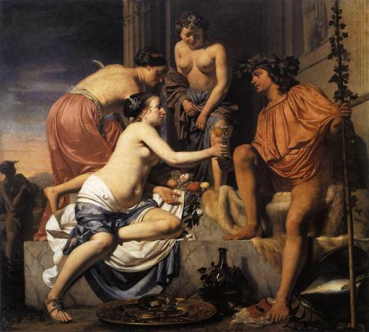 Everdingen_Caesar_van-Nymphs_Offering_the_Young_Bacchus_Wine_Fruit_and_Flowers