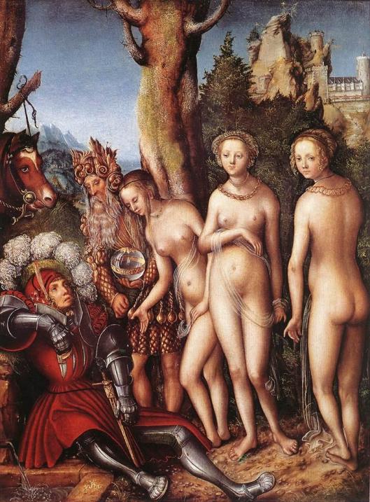 Lucas Cranach o Velho -O Julgamento de Páris - 1512-14