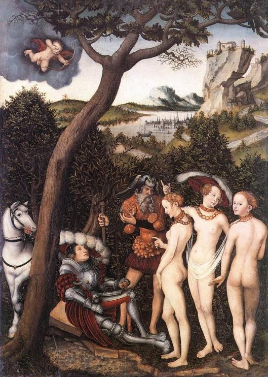 Lucas Cranach o Velho -O Julgamento de Páris - 1528-II