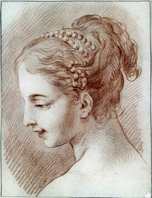 Charles André van Loo - retrato de rapariga 530