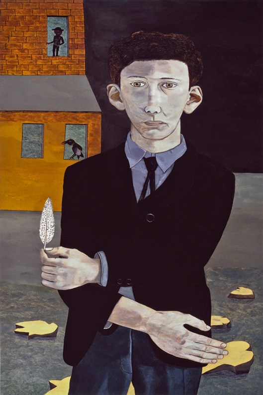 Lucien Freud - Man with a Feather (Self-portrait) 1943 600px