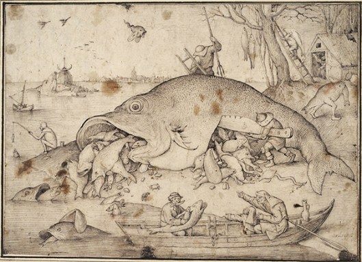 Bruegel - O peixe graúdo come o peixe miúdo 600px