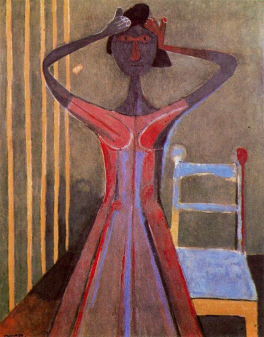 Tamayo Rufino - Mulher compondo o cabelo 1944