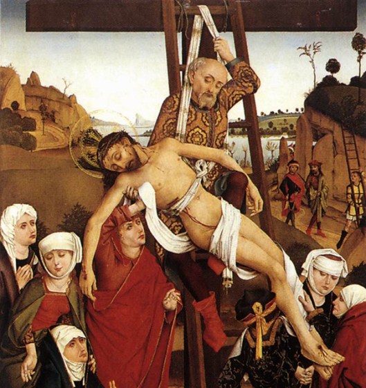 5 PLEYDENWURFF, Hans 1420-1472 Descida da cruz 1465detalhe 600px