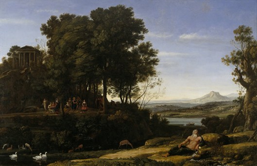 Claude Lorrain (Claude Gellée) - Paisagem com Apolo e  as Musas 1652 600px