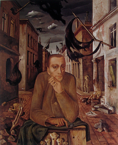 Felix Nussbaum 2 - Tocador de orgão da Barbária 1942-43 500px